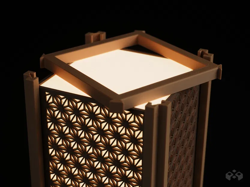 Đèn Lồng Kumiko Asanoha / 2 Phiên Bản / Bộ LED 001 - Image 4