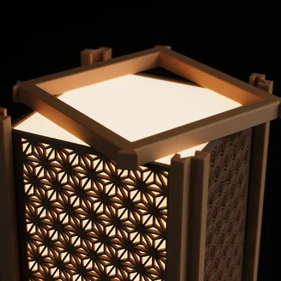 Đèn Lồng Kumiko Asanoha / 2 Phiên Bản / Bộ LED 001