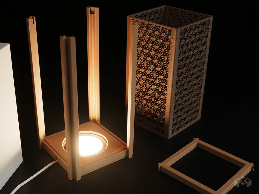 Đèn Lồng Kumiko Asanoha / 2 Phiên Bản / Bộ LED 001 - Image 5