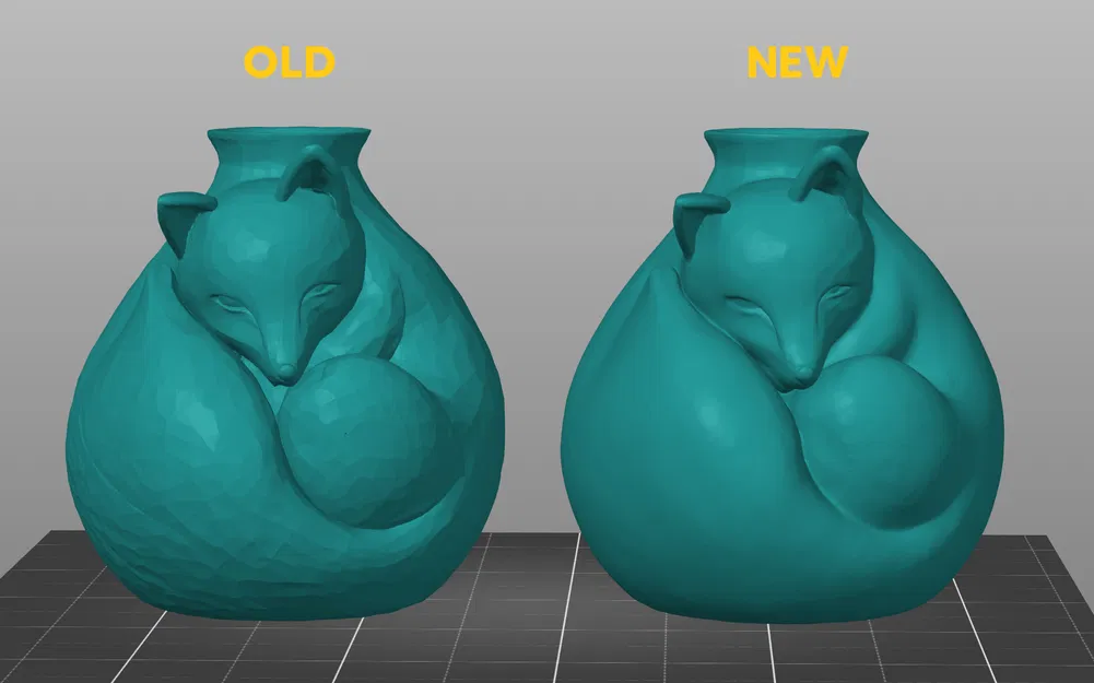 Bình Hoa Hình Cáo (Phiên Bản Mượt Mà và In Được) - Image 1