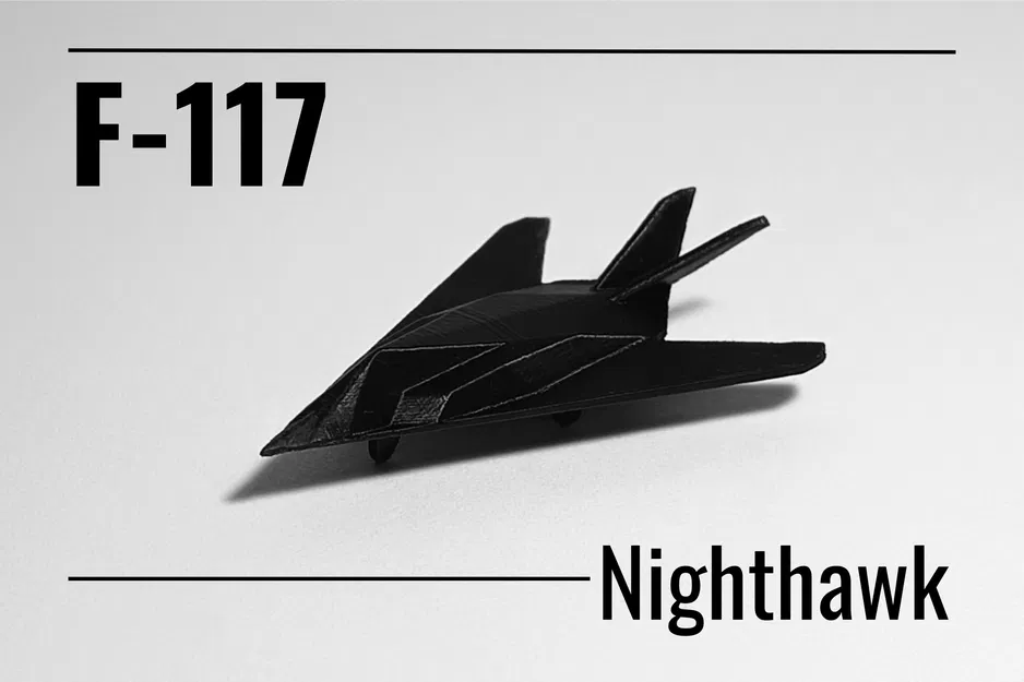 Máy bay tấn công tàng hình F-117 Nighthawk siêu nhỏ in một lần - Image 1
