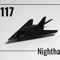 Máy bay tấn công tàng hình F-117 Nighthawk siêu nhỏ in một lần - Thumbnail 1