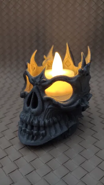 Đầu Lâu Lich King - Chân Nến LED - Image 2