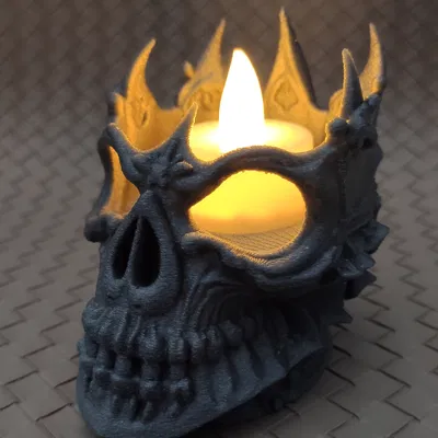 Đầu Lâu Lich King - Chân Nến LED