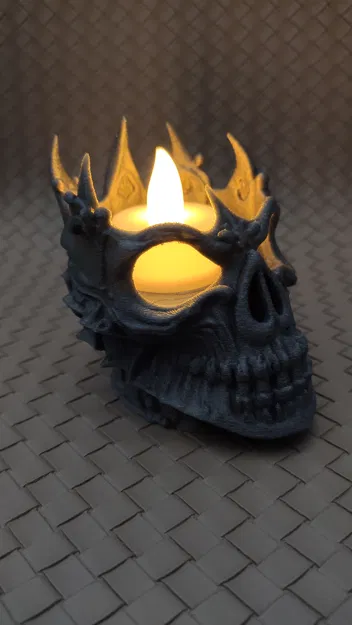 Đầu Lâu Lich King - Chân Nến LED - Image 3