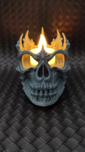 Đầu Lâu Lich King - Chân Nến LED - Image 8