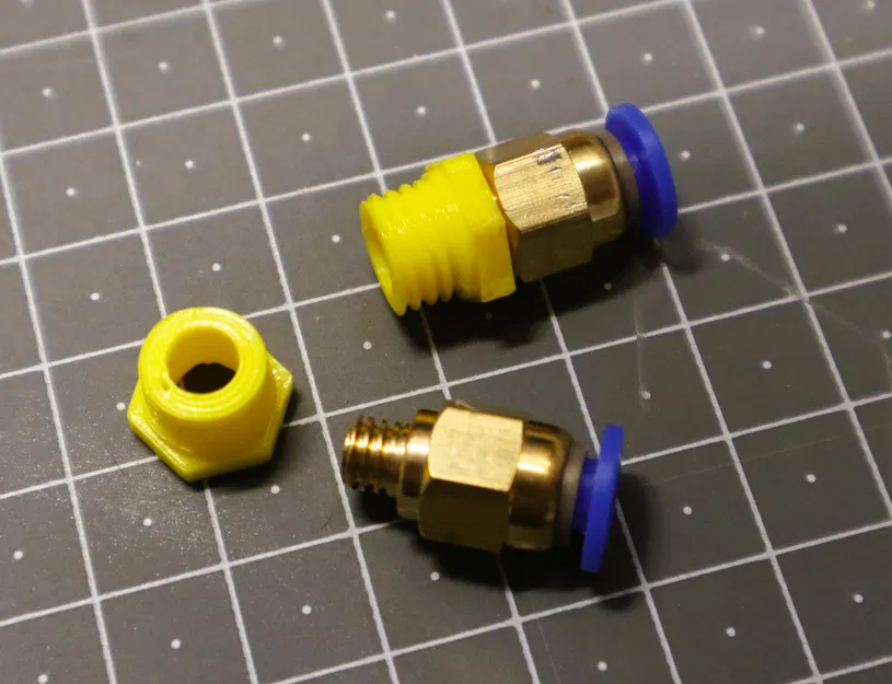 Bộ chuyển ren cho đầu nối PTFE - Bộ chuyển đổi PC4-M6 sang PC4-M10 - Image 1