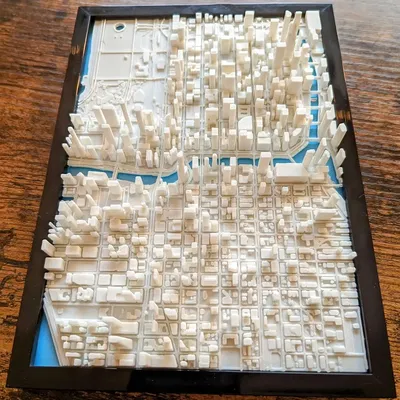 Mô hình 3D thu nhỏ Chicago Illinois