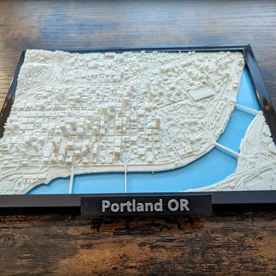 Mô Hình Thu Nhỏ 3D Portland Oregon