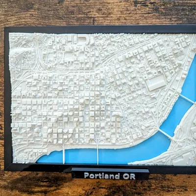 Mô Hình Thu Nhỏ 3D Portland Oregon