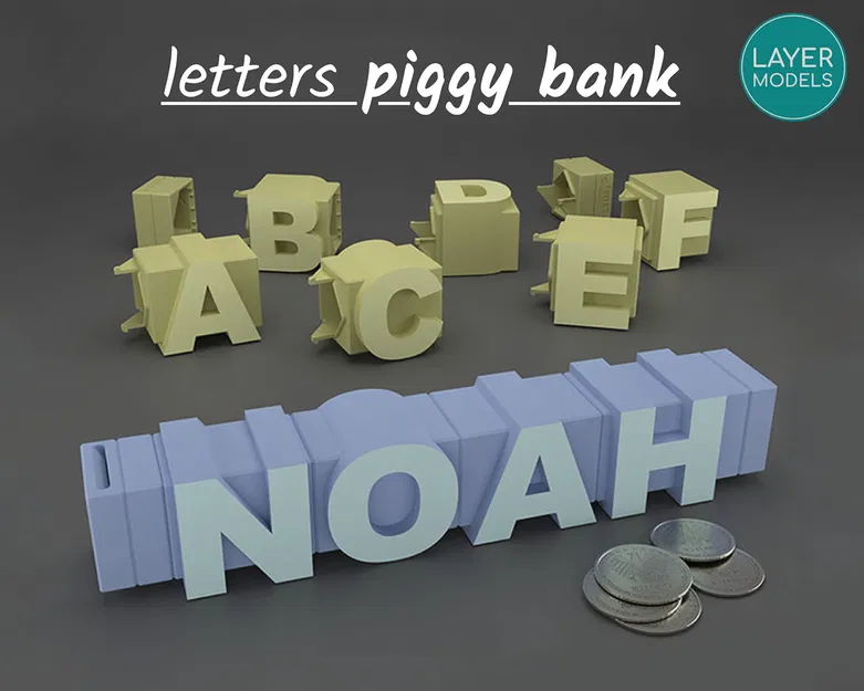 LetterBank: Heo đất cá nhân hóa - Font Tiêu chuẩn - Image 1