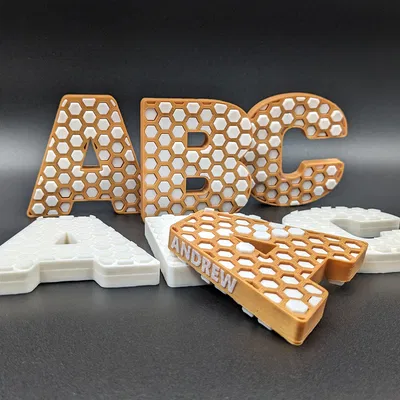 Chữ Cái Tổ Ong Fidget 3D - ABC