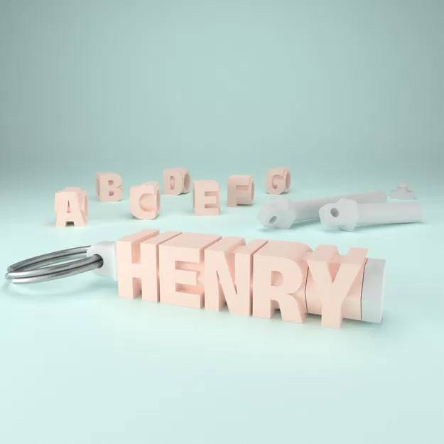 Móc khóa tên spinner tùy chỉnh - Image 1