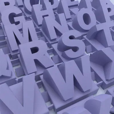 Tên 3D từ các chữ cái - Phông chữ tiêu chuẩn