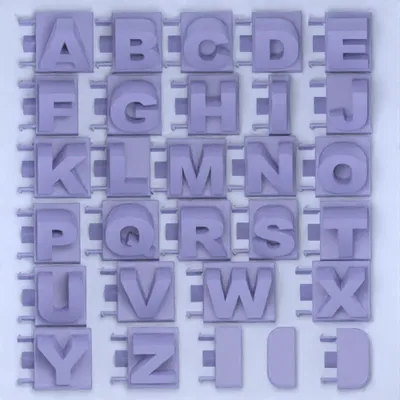 Tên 3D từ các chữ cái - Phông chữ tiêu chuẩn