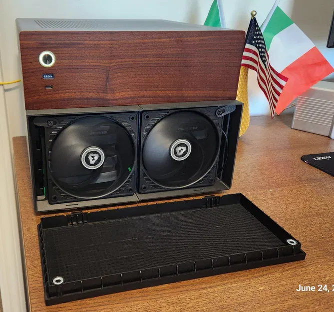 Jonsbo N4 - Bộ Chuyển Đổi Mặt Trước Cho 2 Quạt SLIM - Image 6