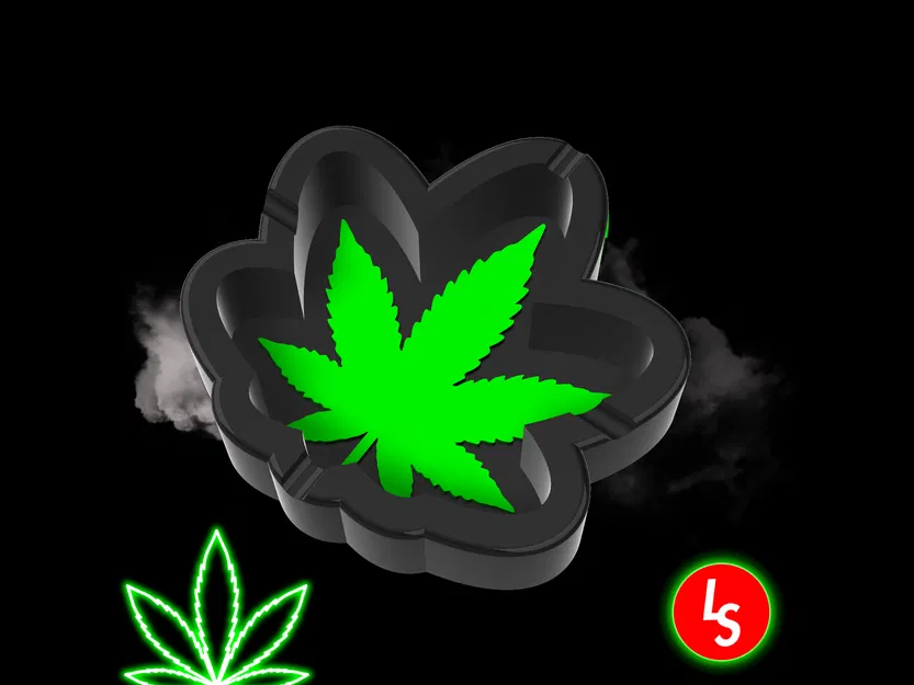 Khay Đựng Tàn Thuốc Lá & Khay Đựng Đồ Hình Lá Cần Sa - Image 1