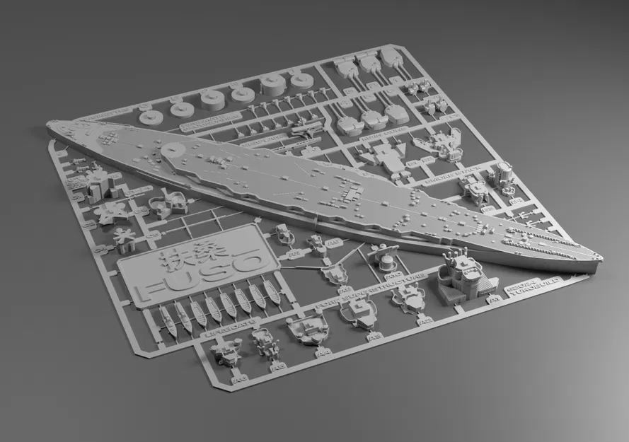 Mô hình Tàu chiến Fuso Tỷ lệ 1:625 & 1:700 - Image 13