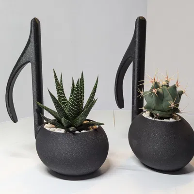 Chậu cây hình nốt nhạc (chậu hoa - ghi chú)