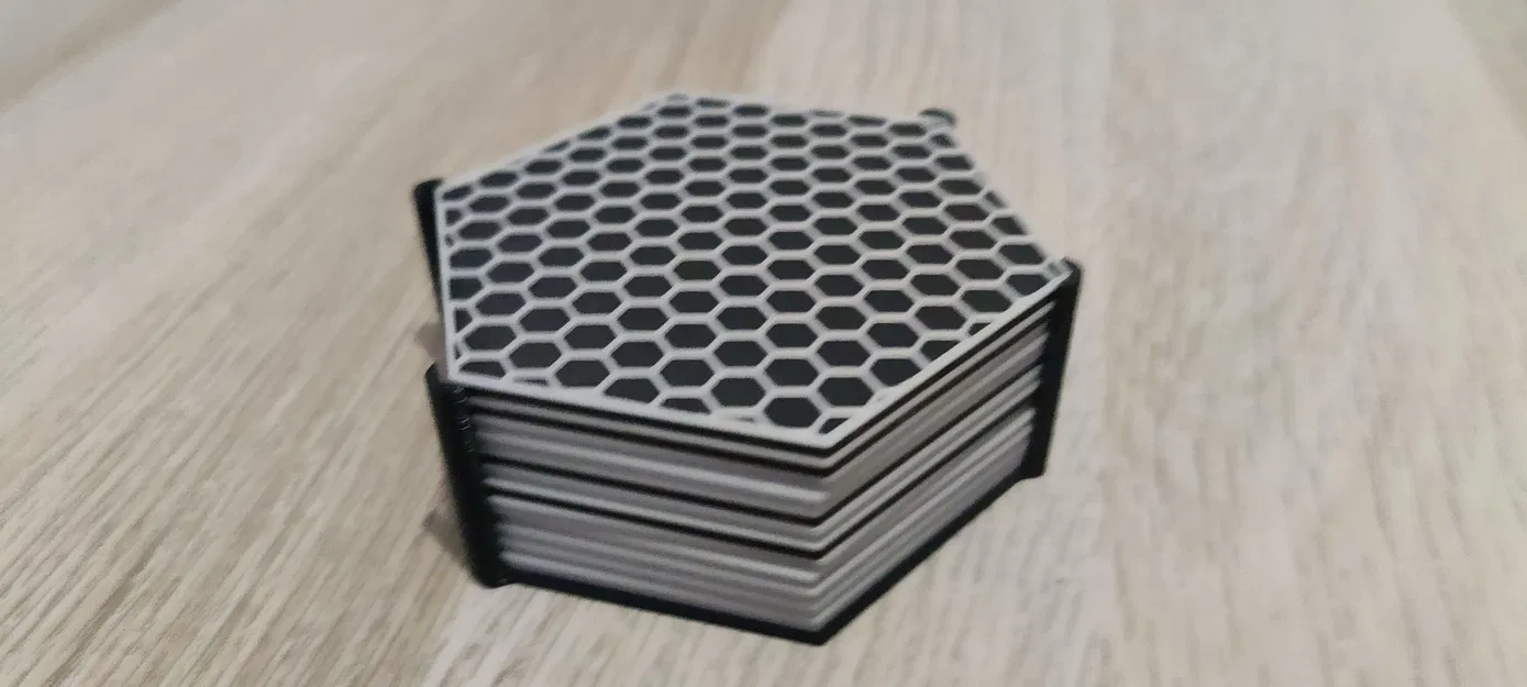 Bộ đế lót ly hình lục giác - nhiều loại ruột, đổi màu & giá đỡ - Image 3