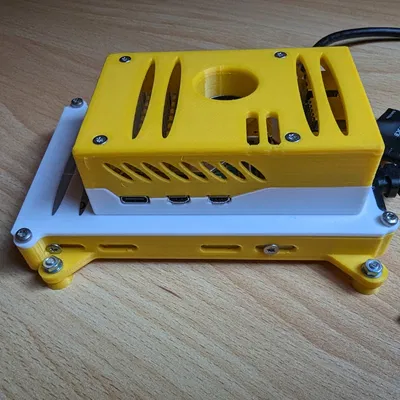 Raspberry Pi 5 Active Cooler kèm Đế Gắn SSD/HDD 2.5" Linh Hoạt