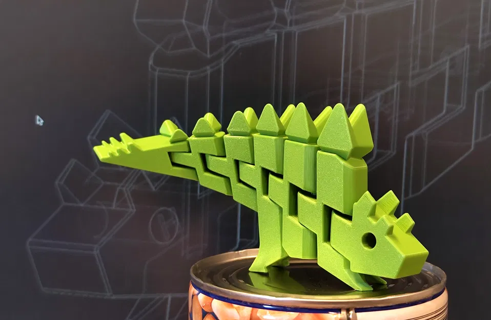 FlexiDinos Günther Khủng long Stegosaurus uốn dẻo in liền khớp nối - Image 2