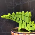 FlexiDinos Günther Khủng long Stegosaurus uốn dẻo in liền khớp nối - Thumbnail 2