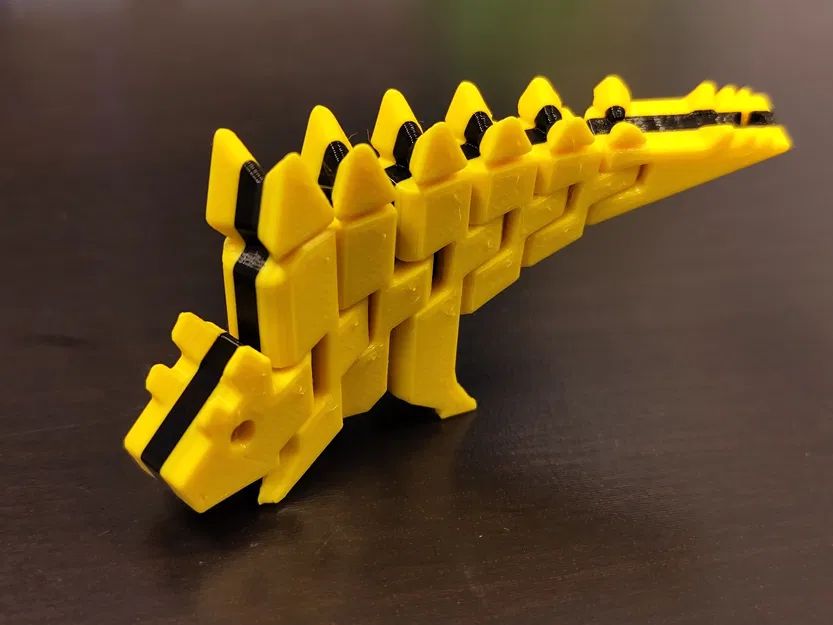 FlexiDinos Günther Khủng long Stegosaurus uốn dẻo in liền khớp nối - Image 3