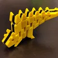 FlexiDinos Günther Khủng long Stegosaurus uốn dẻo in liền khớp nối - Thumbnail 3