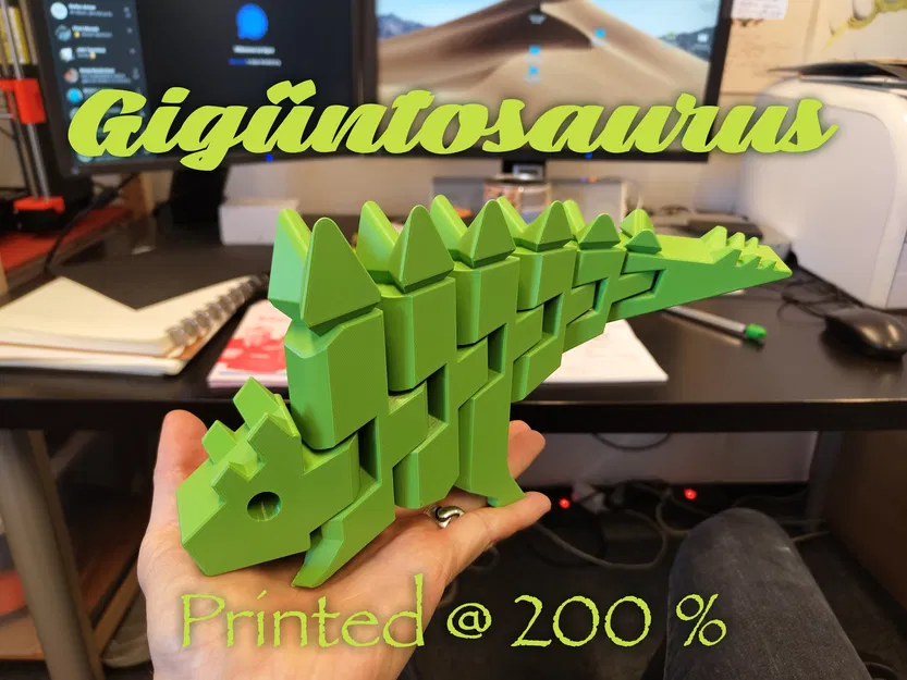 FlexiDinos Günther Khủng long Stegosaurus uốn dẻo in liền khớp nối - Image 4