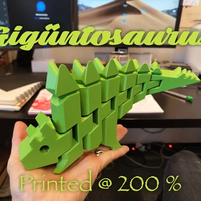 FlexiDinos Günther Khủng long Stegosaurus uốn dẻo in liền khớp nối