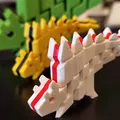 FlexiDinos Günther Khủng long Stegosaurus uốn dẻo in liền khớp nối - Thumbnail 5