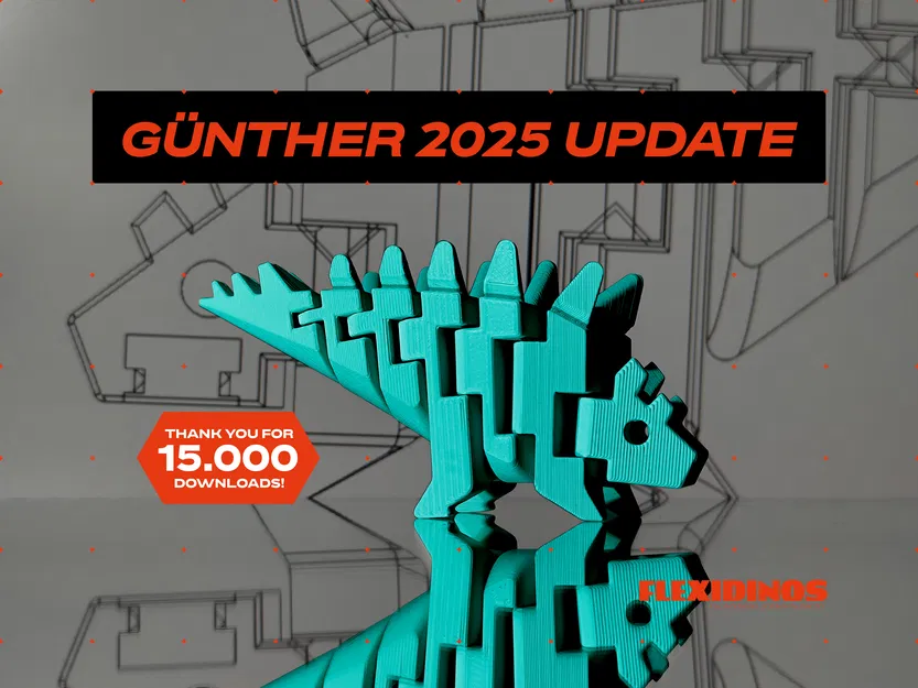 FlexiDinos Fünther - Khủng long Stegosaurus khớp nối in liền - Image 1