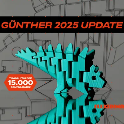 FlexiDinos Fünther - Khủng long Stegosaurus khớp nối in liền