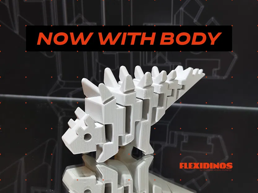 FlexiDinos Fünther - Khủng long Stegosaurus khớp nối in liền - Image 2