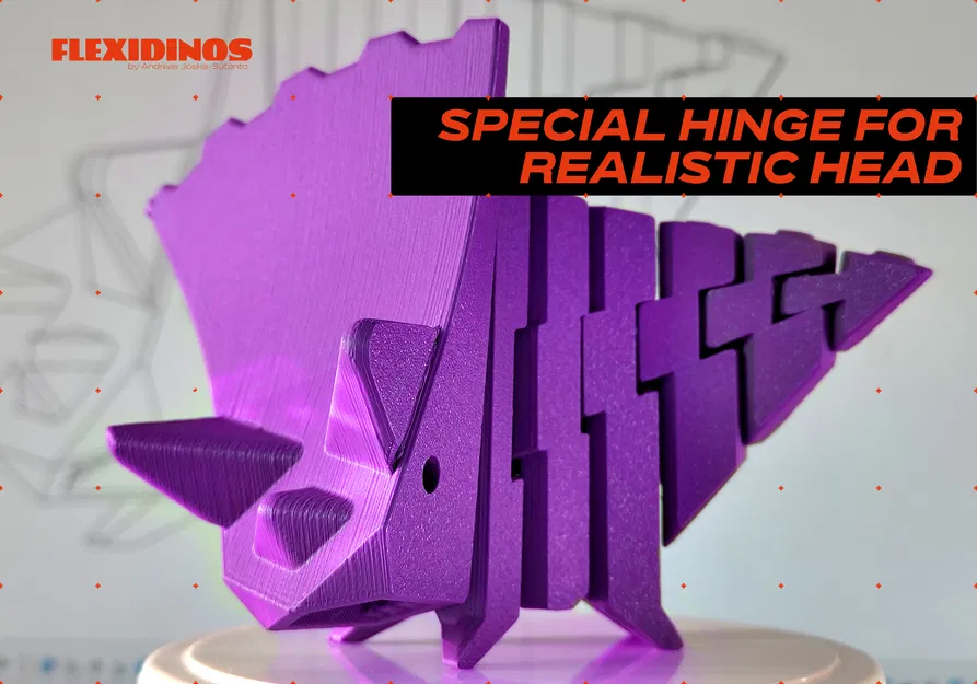 FlexiDinos Theobald: Khủng long Triceratops khớp nối in liền - Image 1