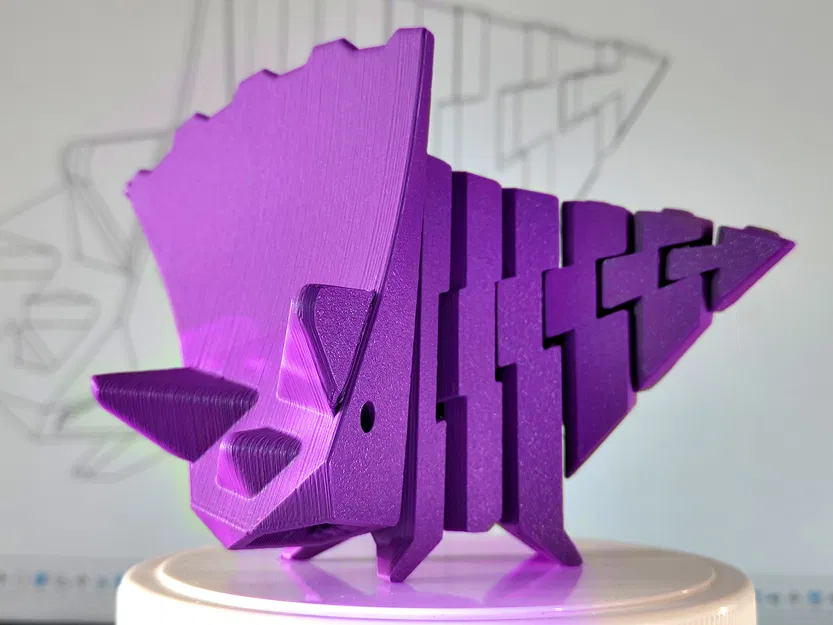 FlexiDinos Theobald: Khủng long Triceratops khớp nối in liền - Image 2