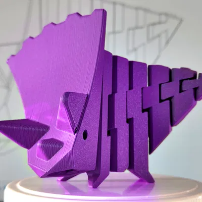 FlexiDinos Theobald: Khủng long Triceratops khớp nối in liền