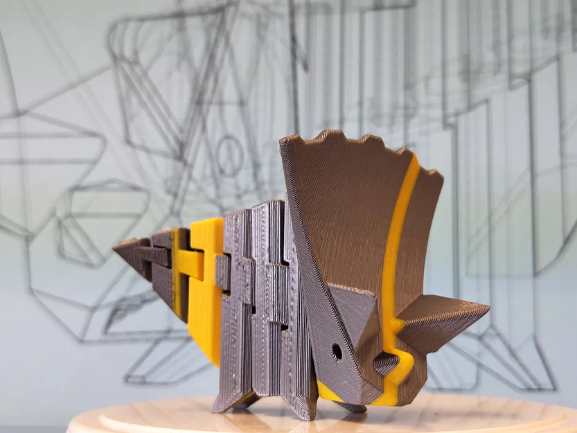 FlexiDinos Theobald: Khủng long Triceratops khớp nối in liền - Image 3