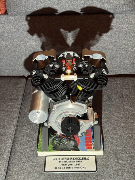 Mô hình động cơ Harley Davidson Knucklehead cổ điển - Image 4