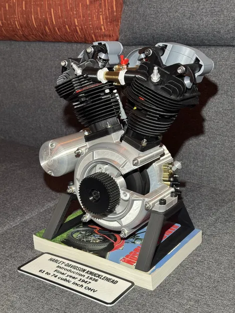 Mô hình động cơ Harley Davidson Knucklehead cổ điển - Image 5