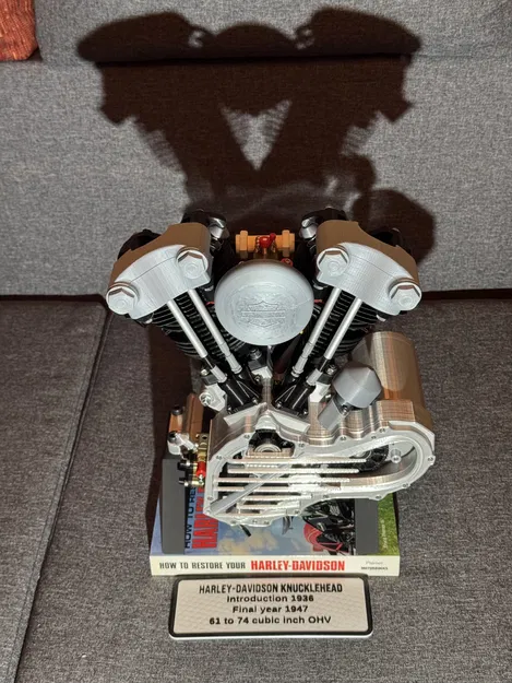 Mô hình động cơ Harley Davidson Knucklehead cổ điển - Image 7