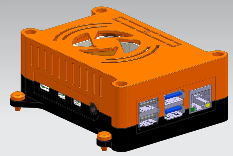 Vỏ Raspberry Pi 4, Gắn VESA, Quạt Tích Hợp - Image 2