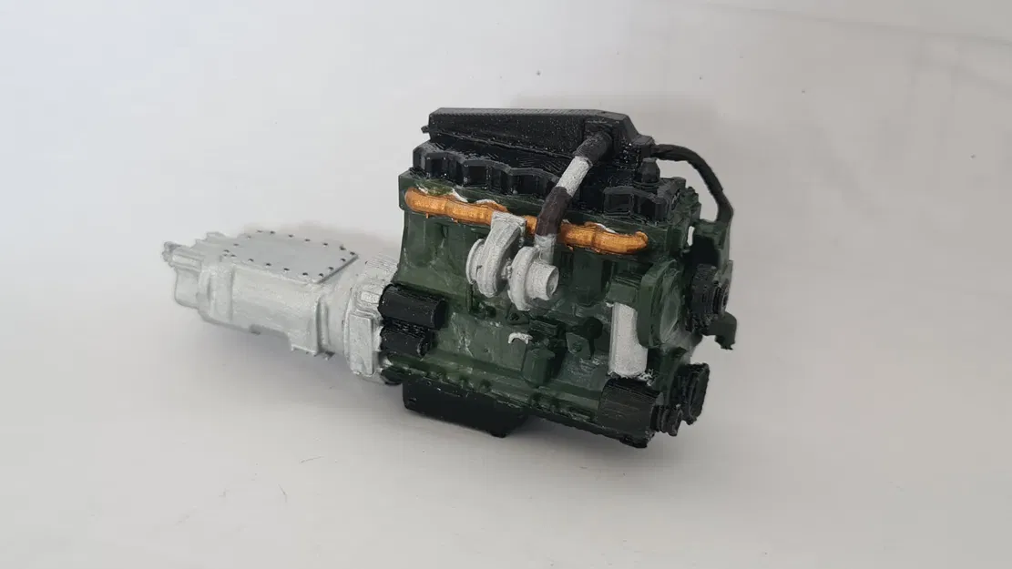 Mô hình động cơ xe tải tỉ lệ 1/24 - Image 2