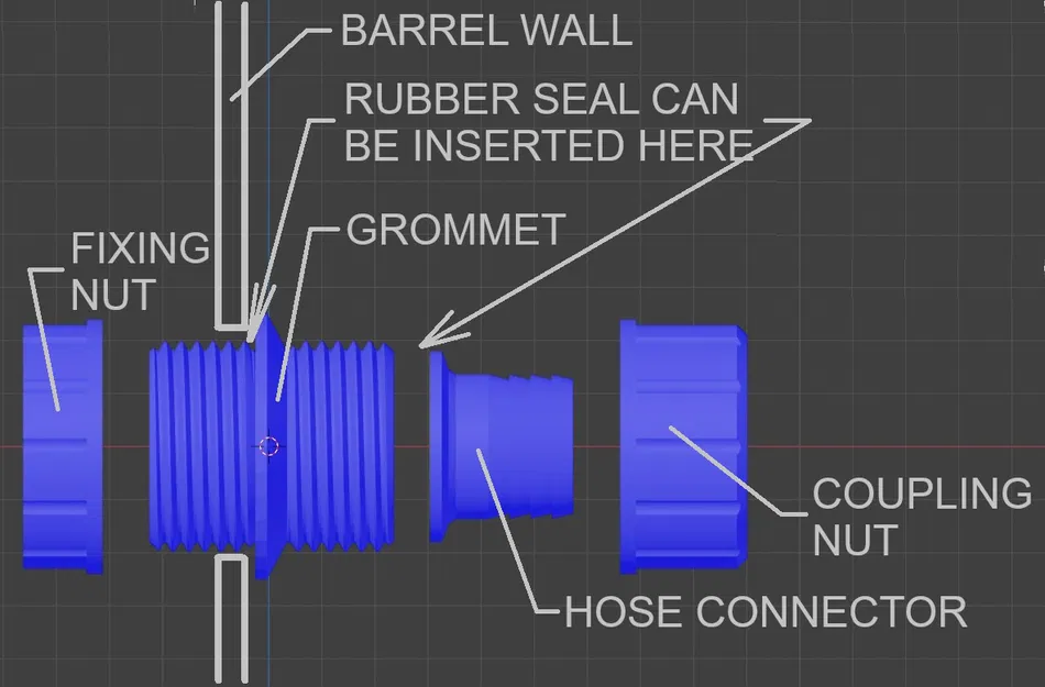 Khớp nối ống 1 inch cho thùng - Image 5