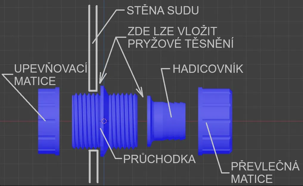 Khớp nối ống 1 inch cho thùng - Image 6