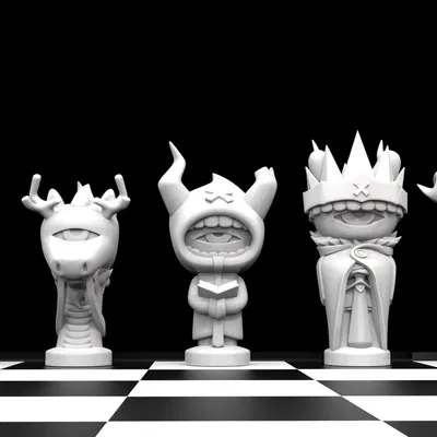 Bộ Cờ Vua Art Toy (Không Cần Supports)