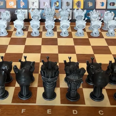 Bộ Cờ Vua Art Toy (Không Cần Supports)