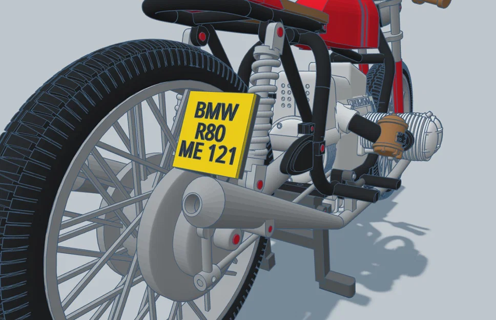 Mô Hình Xe Máy BMW R80 ME 121 Năm 1980 Tỷ Lệ 1:6 - Image 5