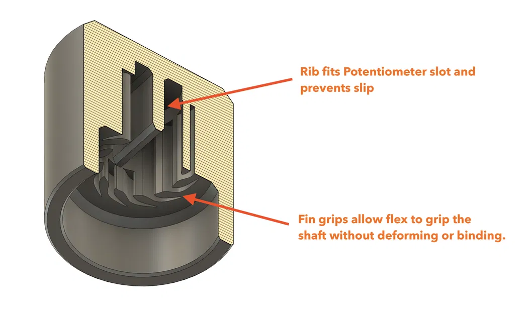 Núm Chiết Áp - 6mm có rãnh - Image 4